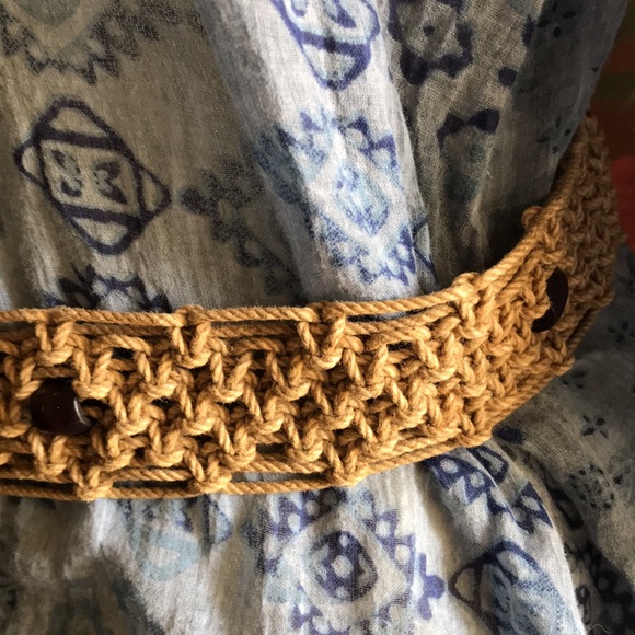 Vintage macramé & wooden bead belt, groovy, boho ! - Picture 3 of 5